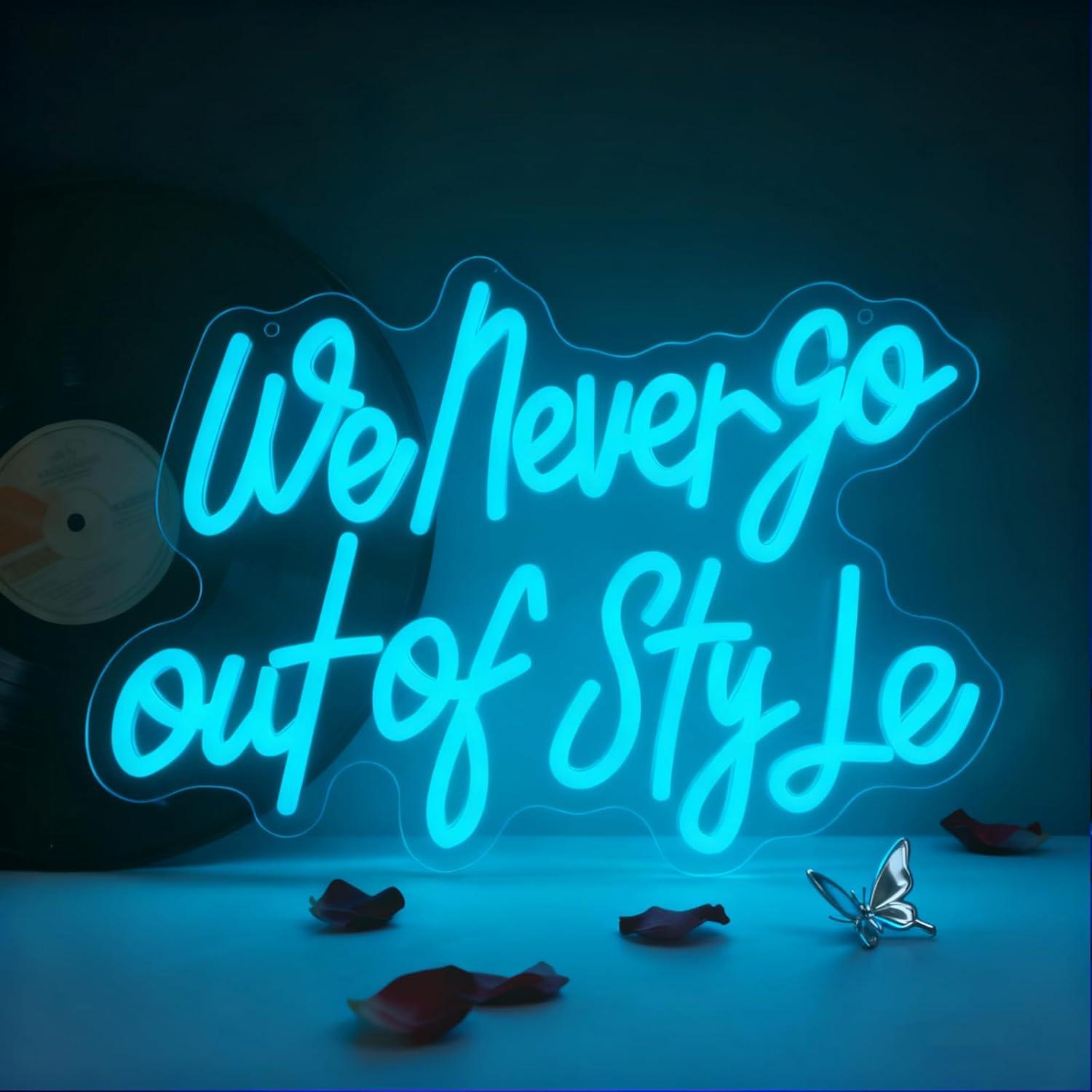 Neon Sign Party - Panneau néon « We Never Go