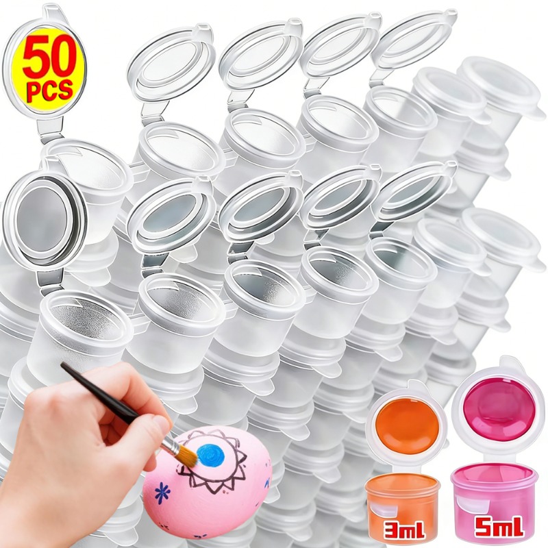 Plastic Cup 50Pcs - Pots de peinture vides, Mini récipients