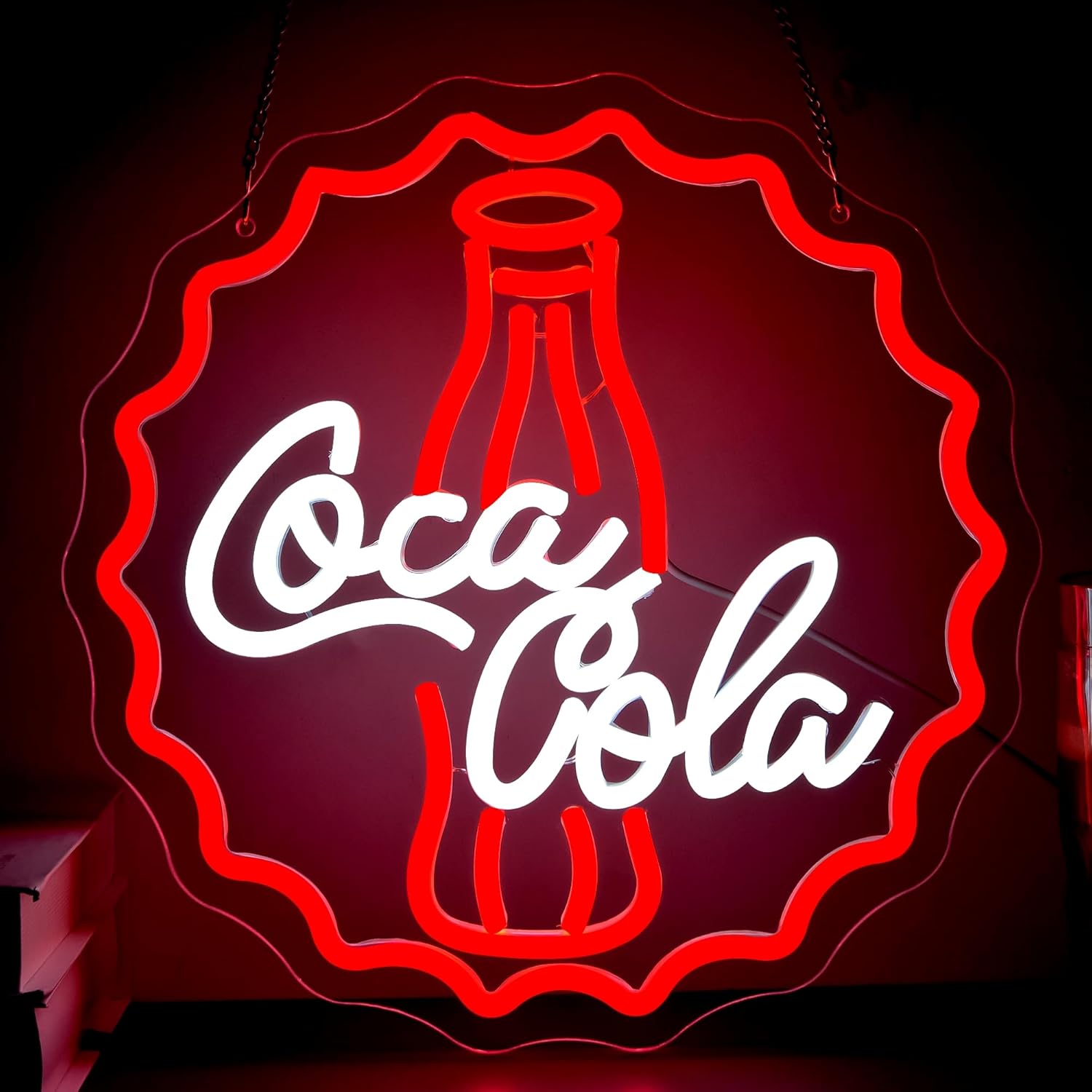 Neon Sign Party - Lumière murale néon Cola, éclairage LED