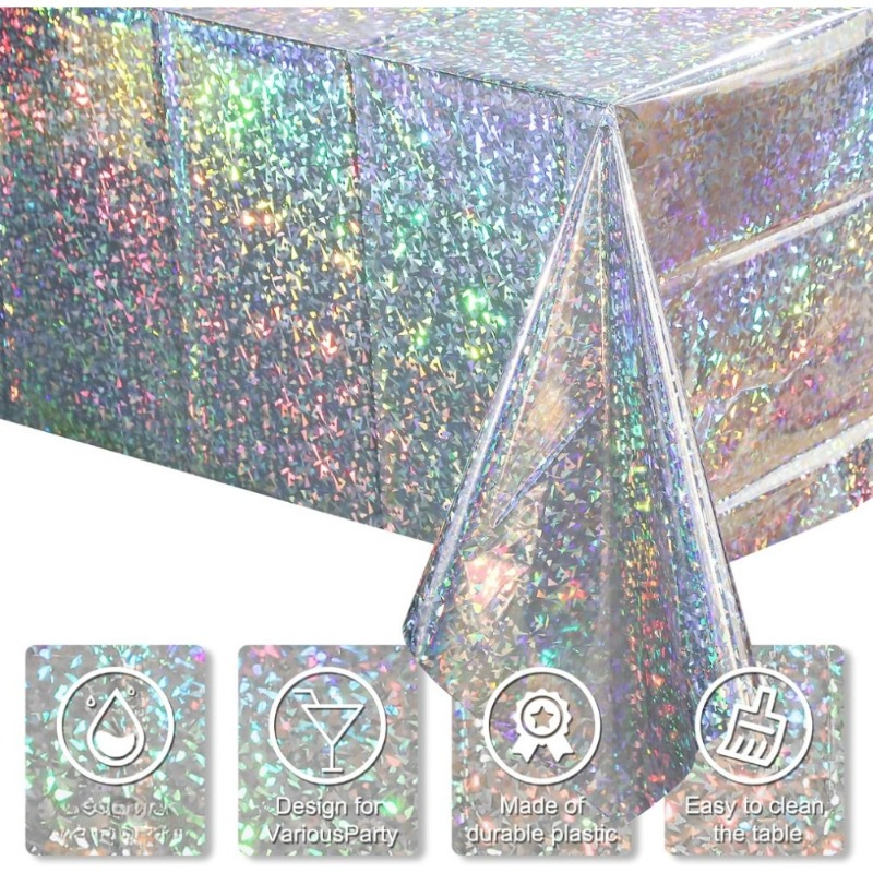 Table Cloth Disposable - Nappe jetable PE imperméable, 1 pièce,