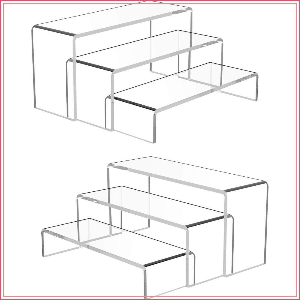 Cupcake Stand Tier - Lot de 6 supports transparents pour