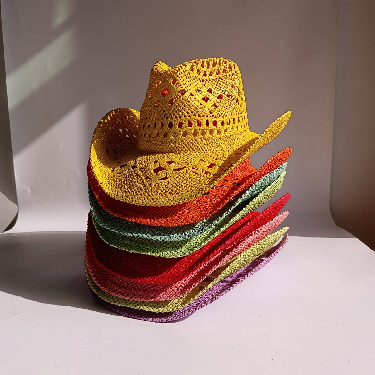 Paper Straw Color - Chapeau de paille de Cowboy nouvelle
