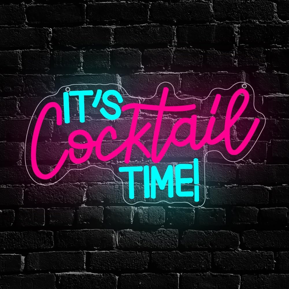 Neon Sign Party - Enseigne néon LED USB pour cocktails,