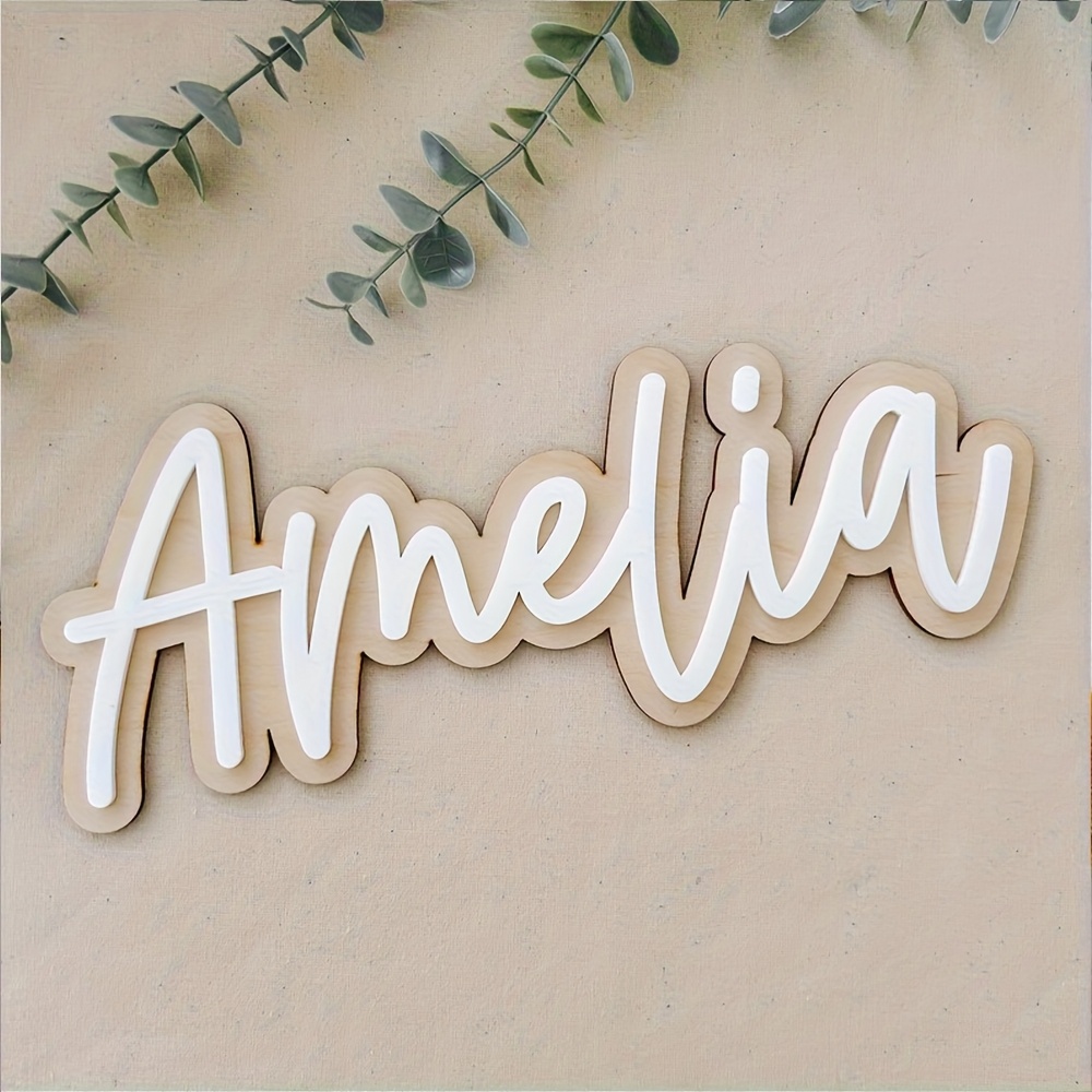 Eve Party - Plaque de nom en bois à
