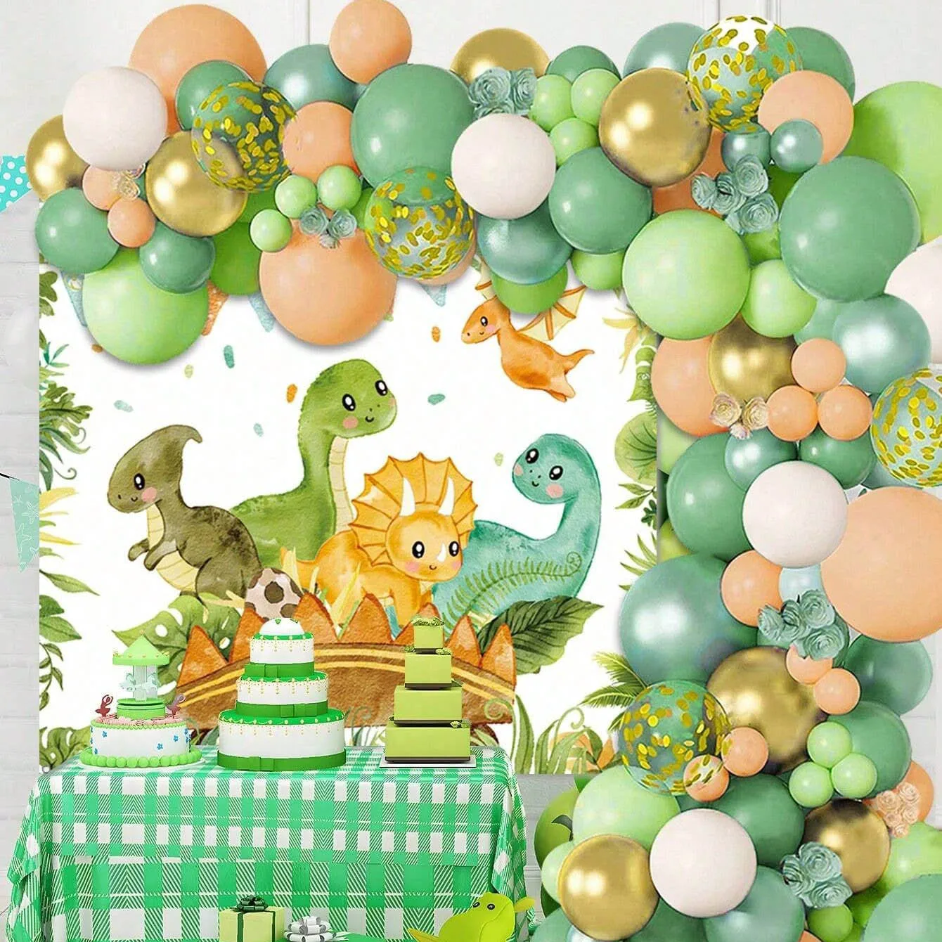 Balloon Arch Kit - Ensemble de ballons dinosaure arc pour