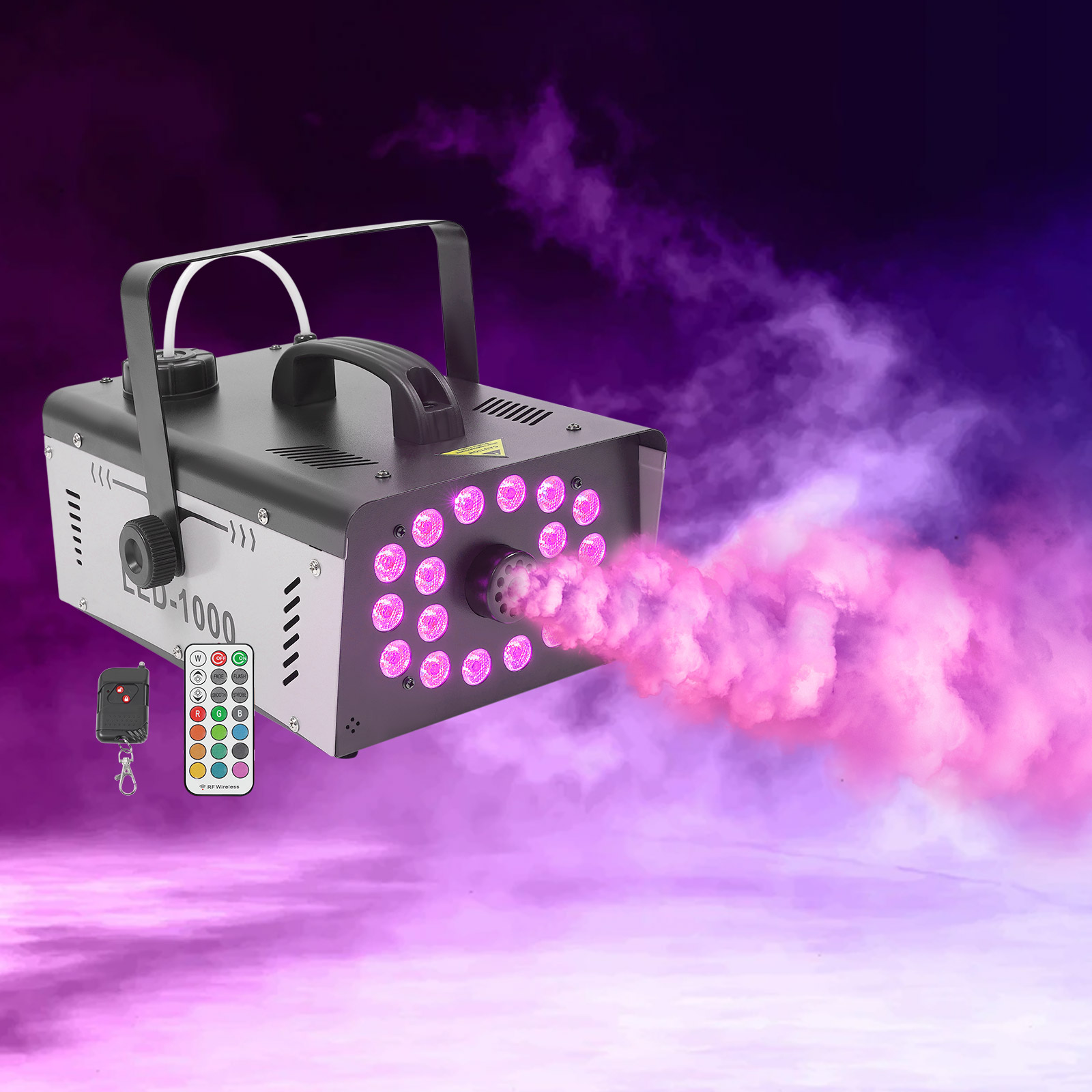 Event Party Dj - Machine à fumée 1000W 18 LED,