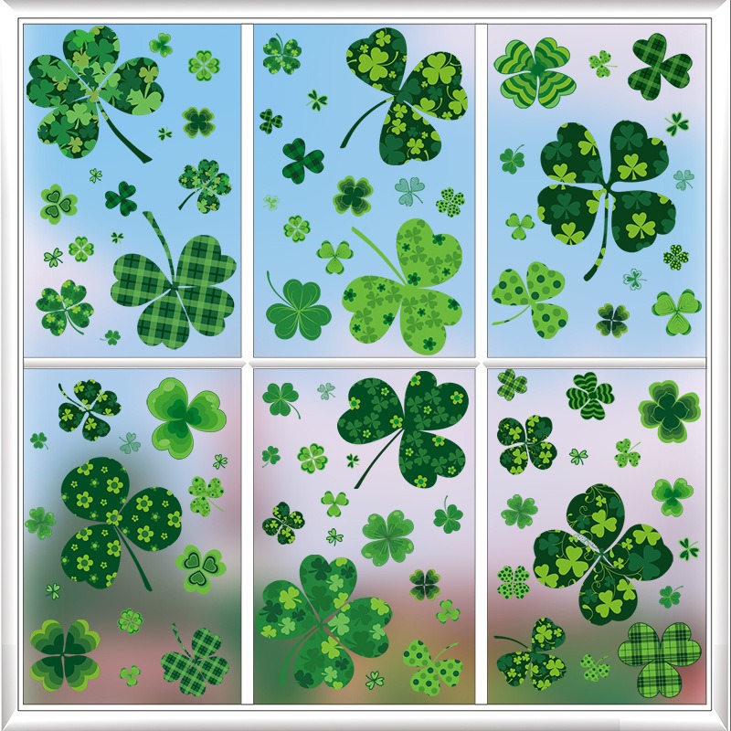 Party Event Supply Store - Autocollants trèfle de la Saint-Patrick irlandais,