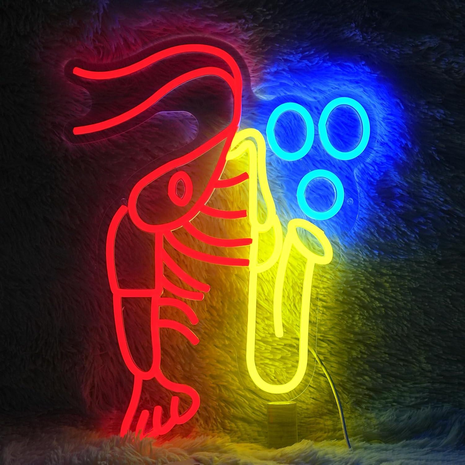 Neon Sign Party - Enseigne néon LED Vintage 'Lobster Saxophone'