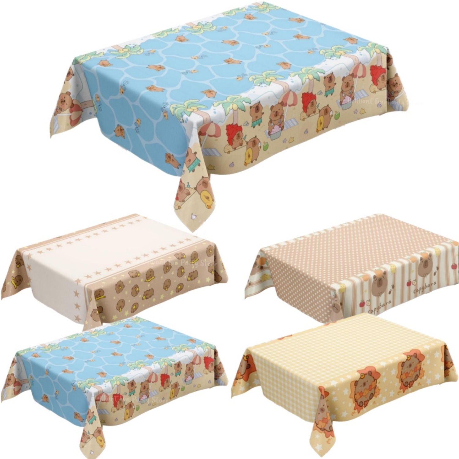 Table Cloth Disposable - Nappe Capybara mignonne pour enfants, thème