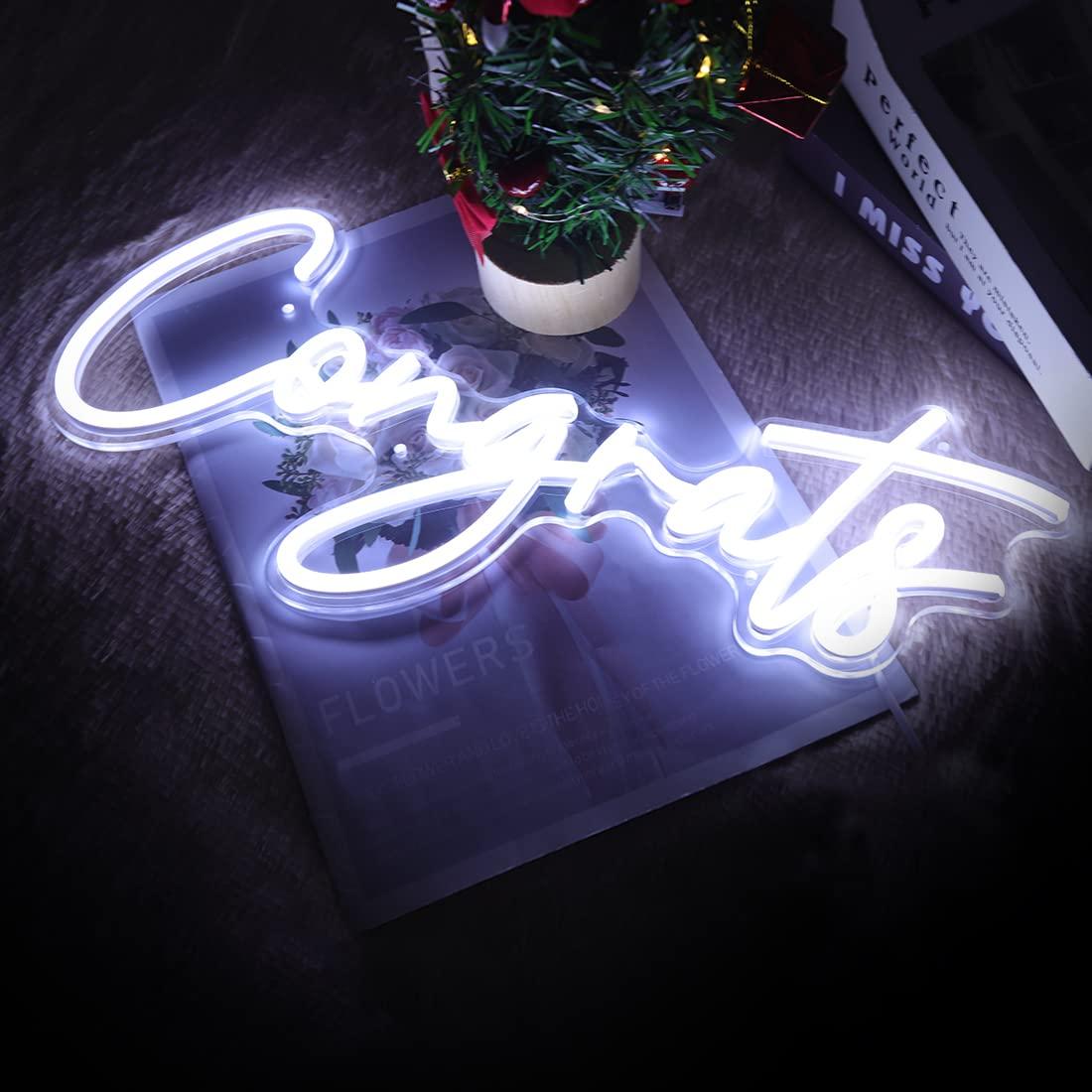 Panneau néon « Félicitations » - Neon Sign Party avis et prix