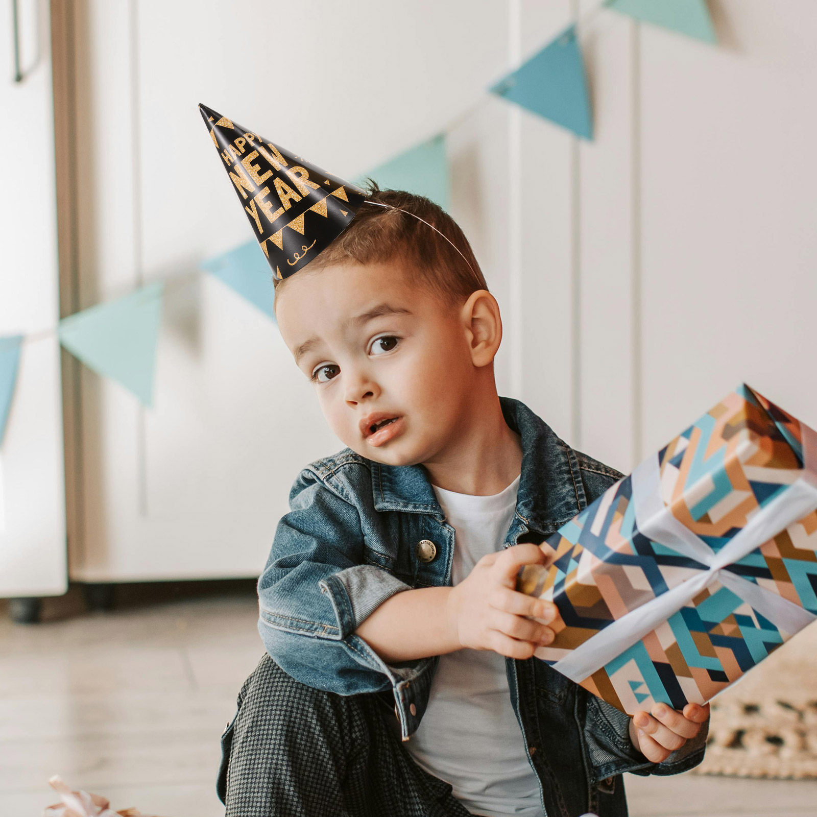 6 chapeaux de fête noirs et do - Party Hat Cone avis et prix
