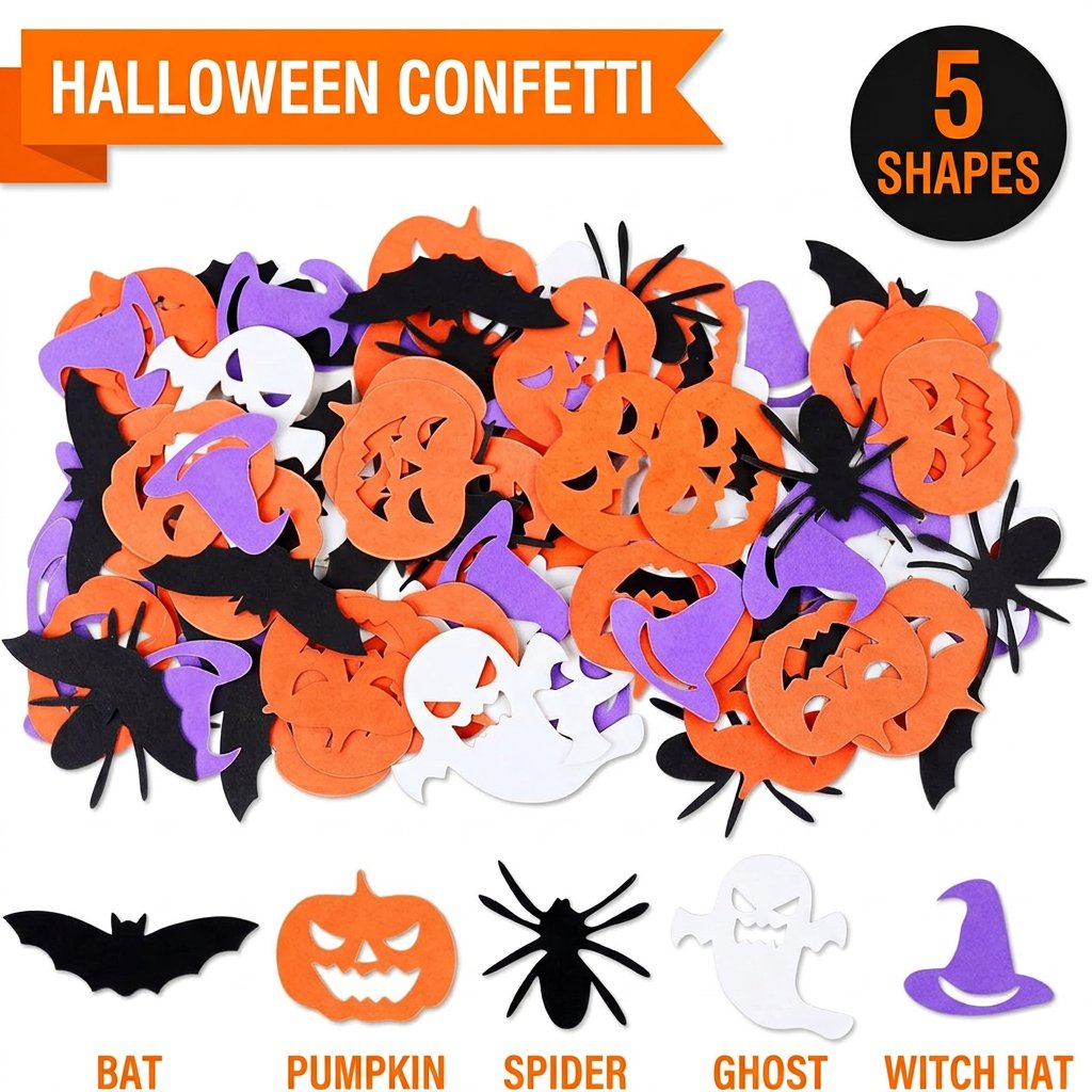 Décorations de fête d'Hallowee - Papercraft Supply Confetti avis et prix