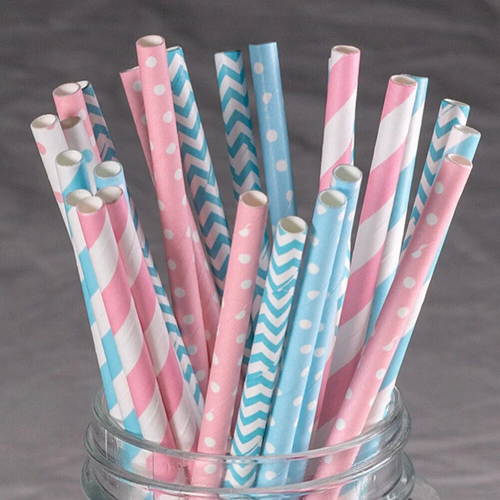 100 pailles en papier emballée - Paper Straw Color avis et prix