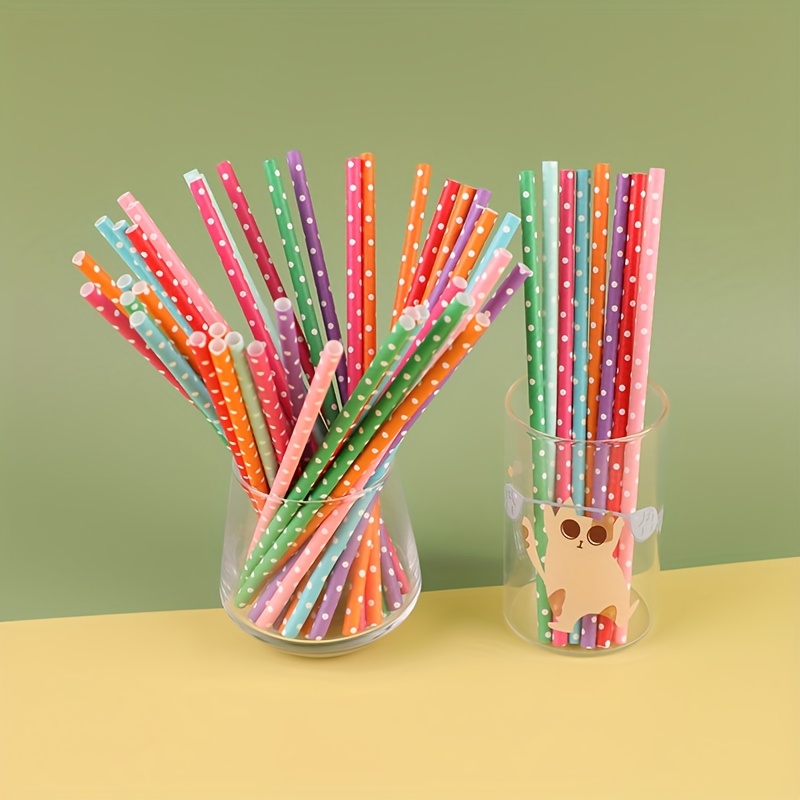 Pailles en papier jetables col - Paper Straw Color avis et prix