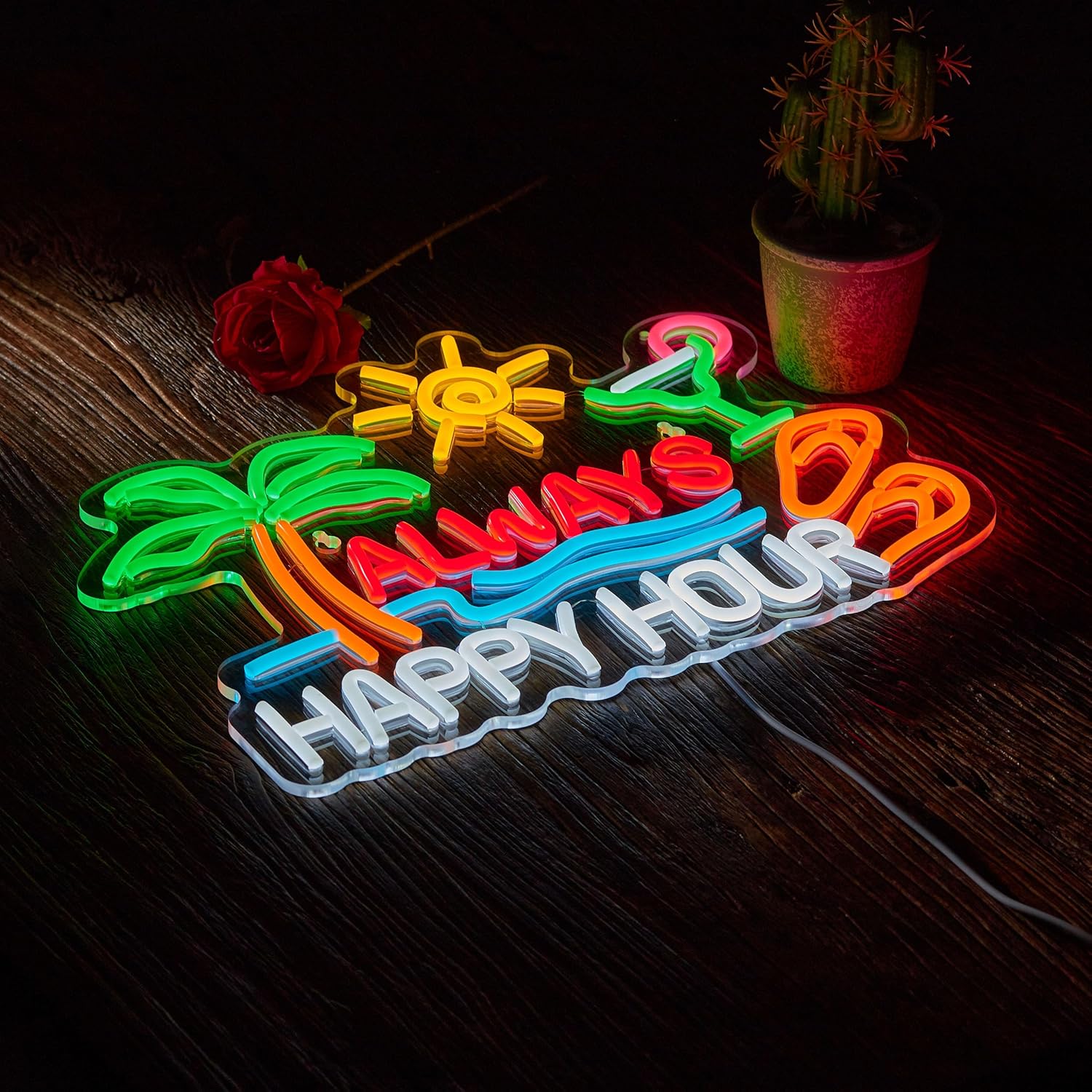 Enseigne néon LED USB à intens - Neon Sign Party avis et prix