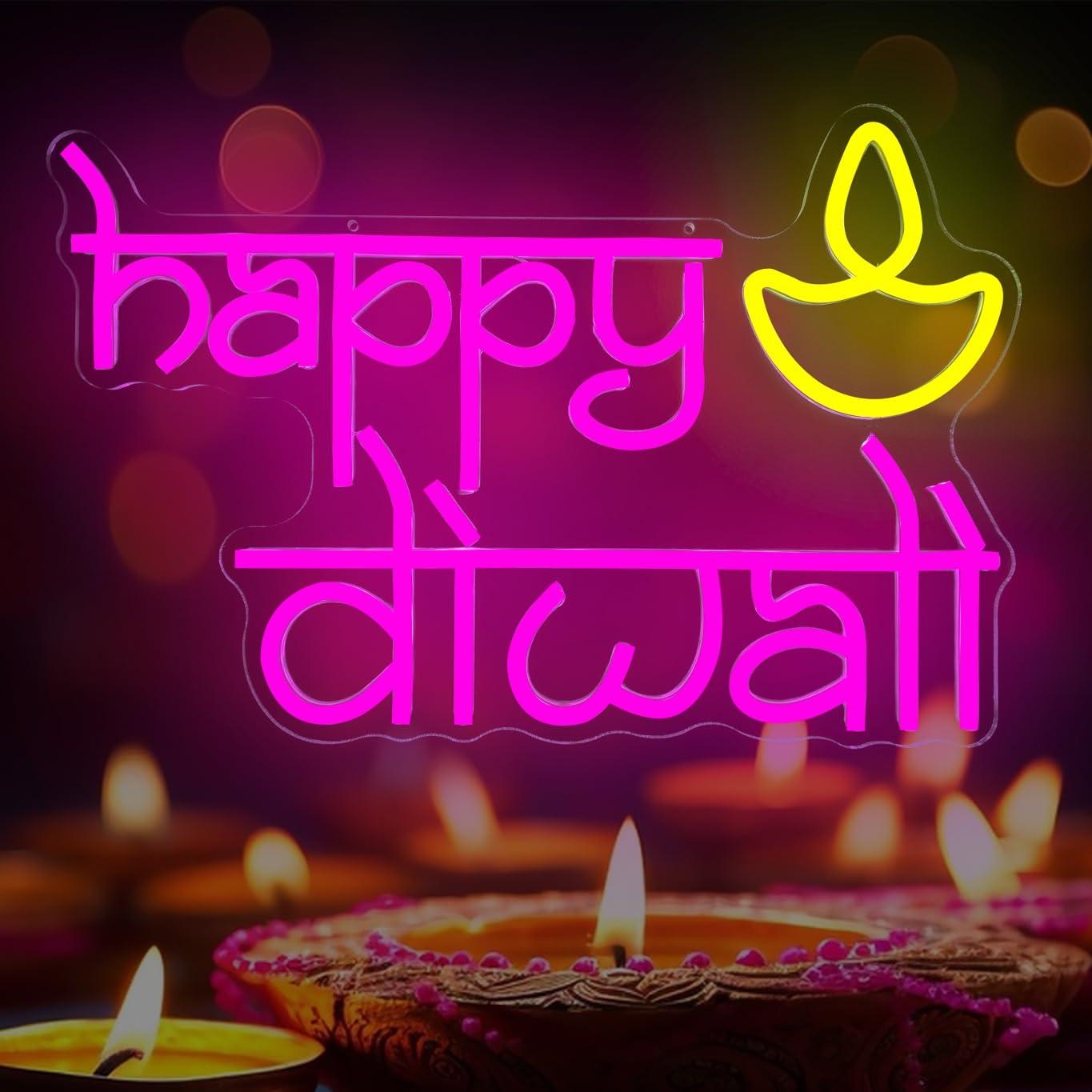 Panneau néon Joyeux Diwali, al - Neon Sign Party avis et prix