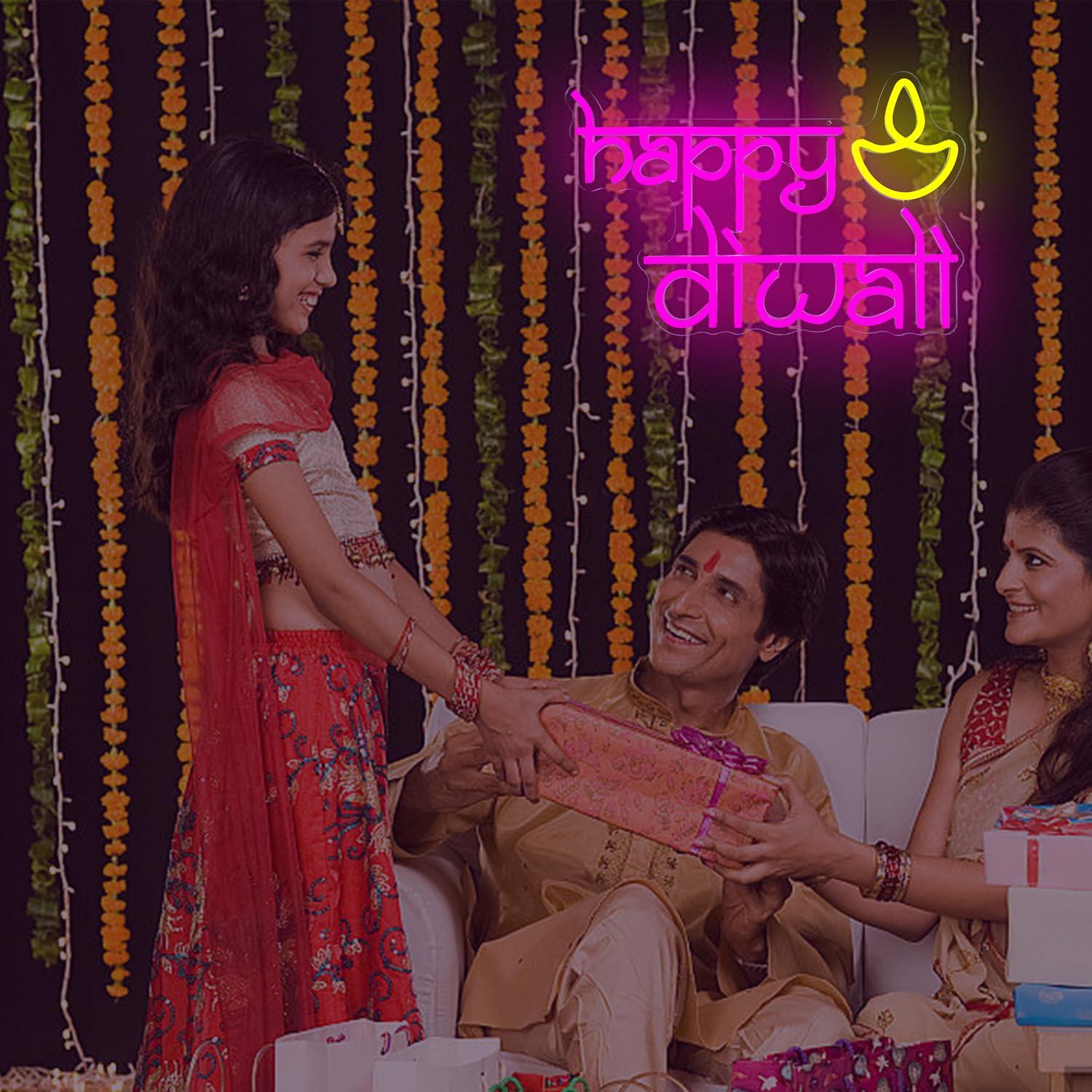 Panneau néon Joyeux Diwali, al - Neon Sign Party avis et prix