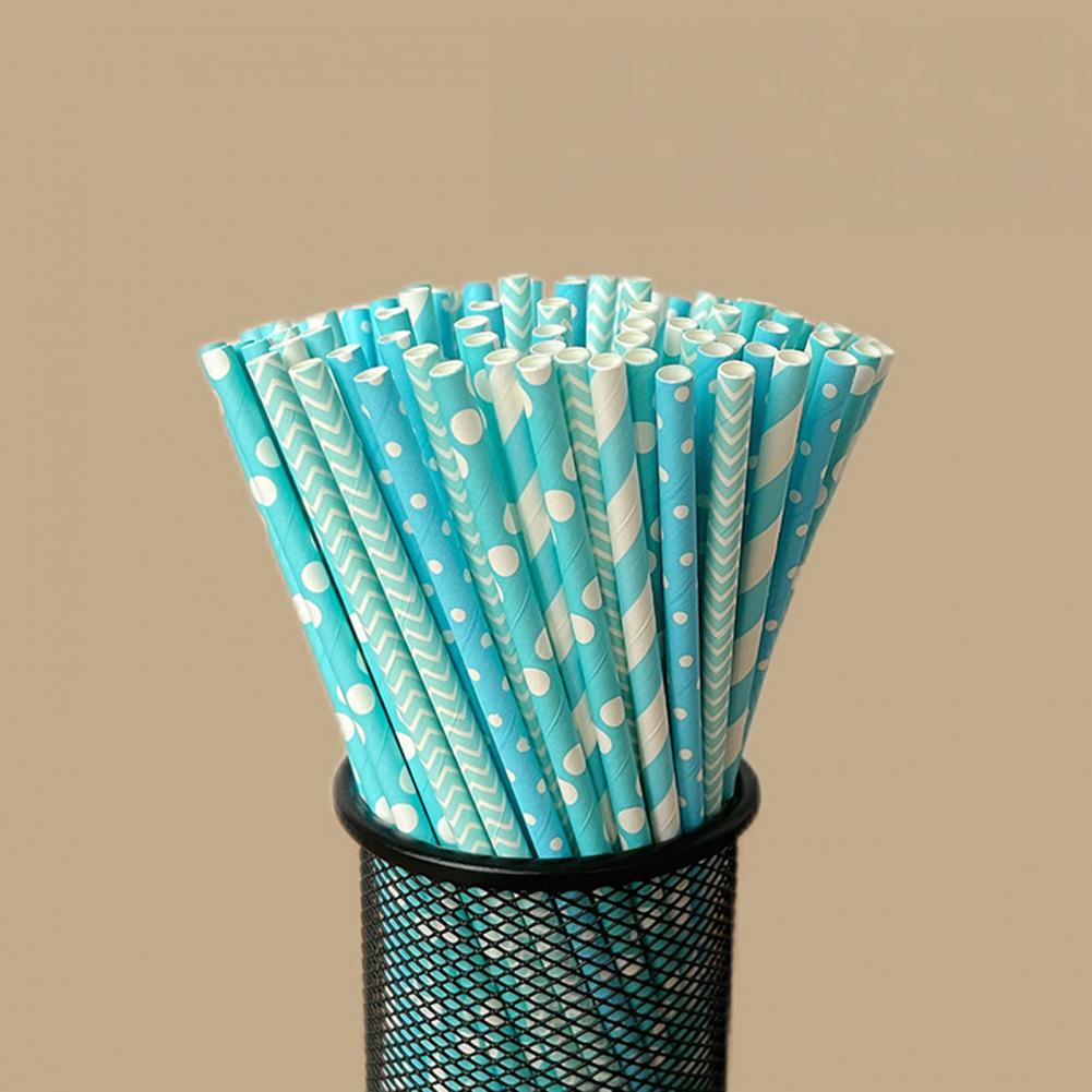 Pailles jetables à rayures col - Paper Straw Color avis et prix