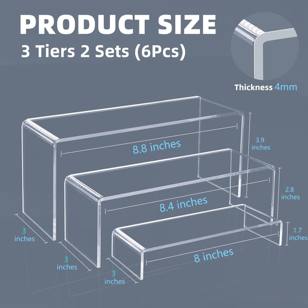 Lot de 6 supports transparents - Cupcake Stand Tier avis et prix