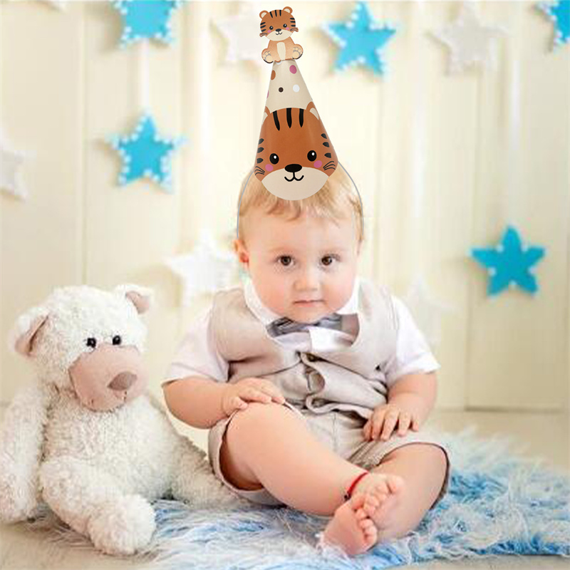 6 chapeaux en papier animaux d - Party Hat Cone avis et prix