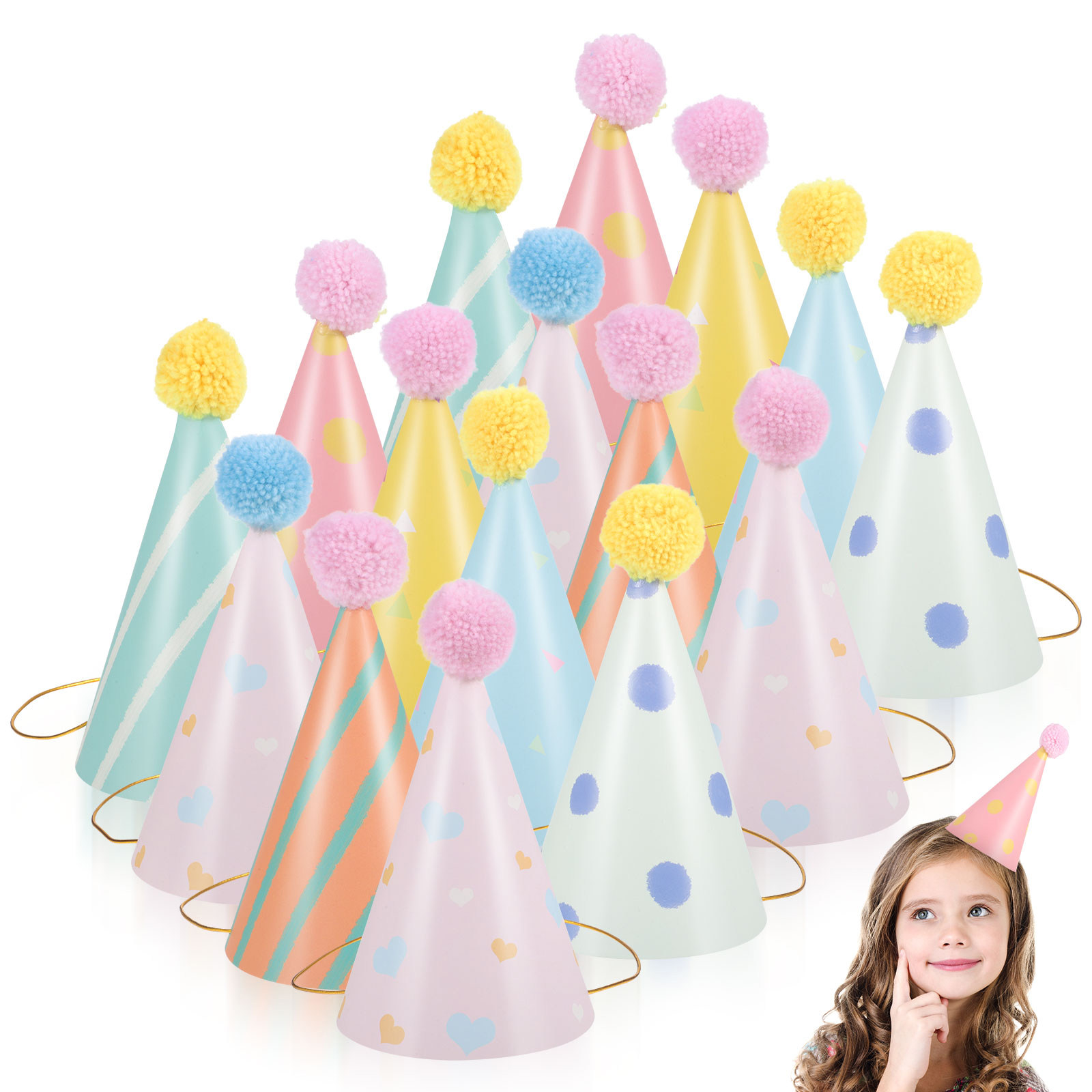 Lot de 14 chapeaux d'anniversa - Party Hat Cone avis et prix