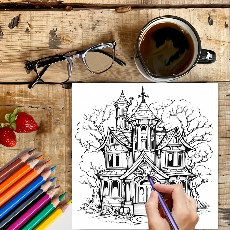 Livre de coloriage Maison Hant - Event Supplies avis et prix