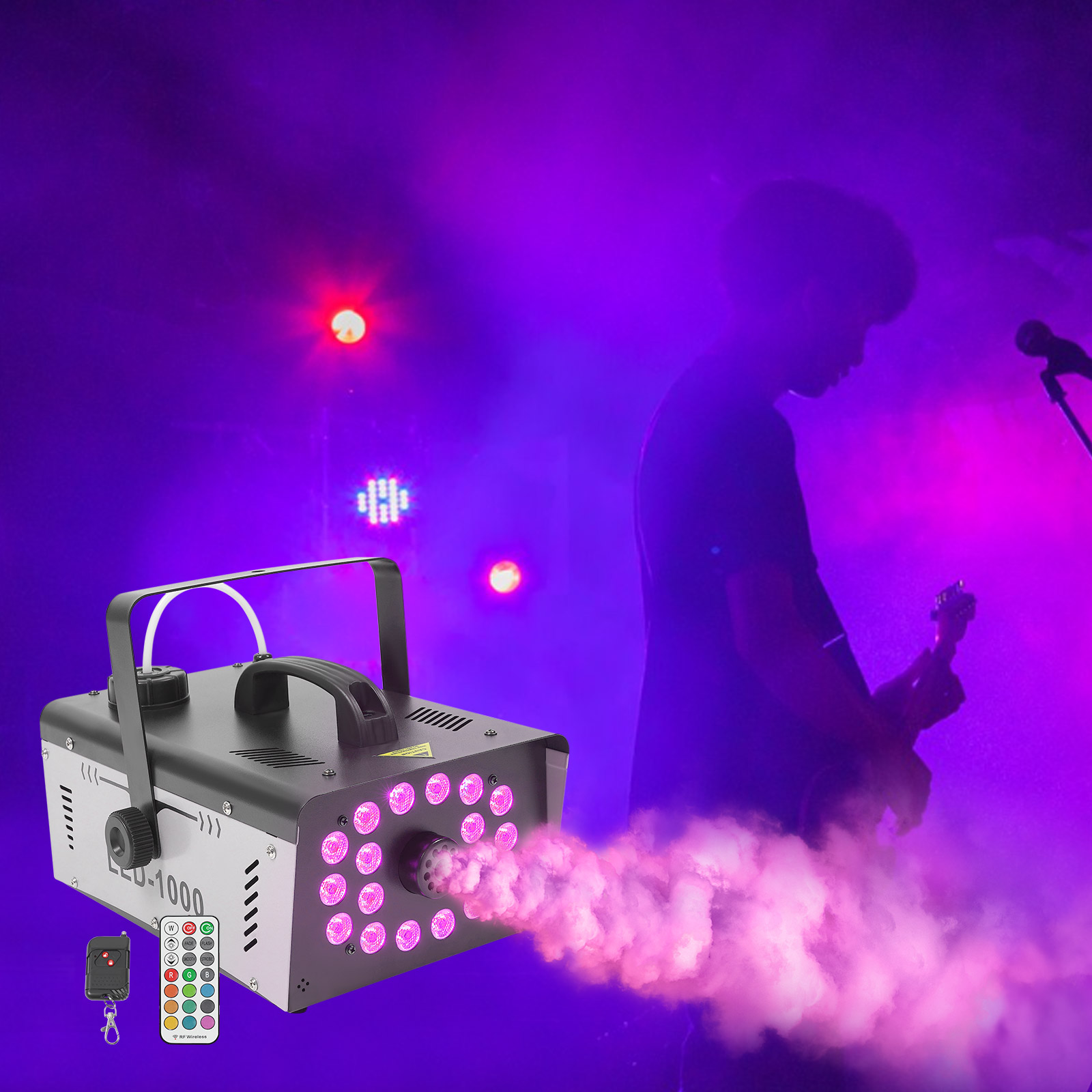 Machine à fumée 1000W 18 LED,  - Event Party Dj avis et prix