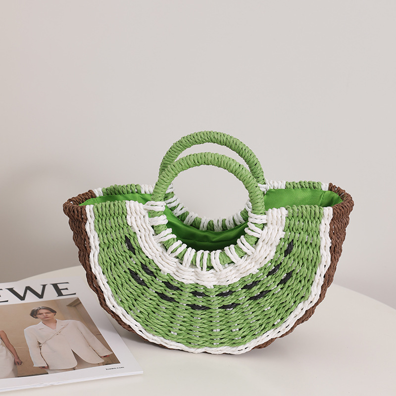 Mignon pastèque paille sac cou - Paper Straw Color avis et prix